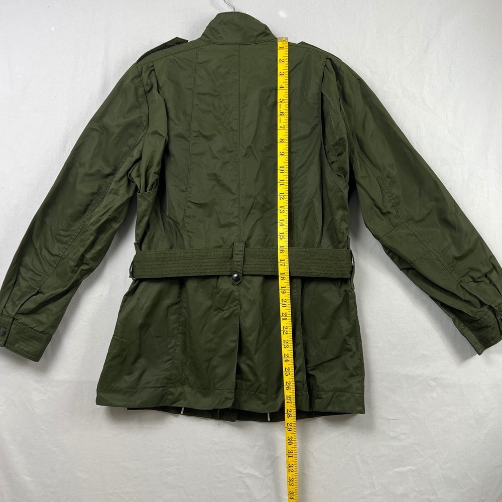 Banana Republic Field Utility Jacket Womens Medium Green Belted Modern Fit 95 - Picture 4 of 9